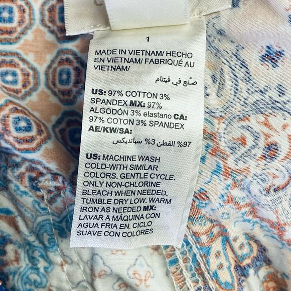 Chico's 1 US 8 Capri Pants Ultimate Fit Cool Cotton - Picture 4 of 6